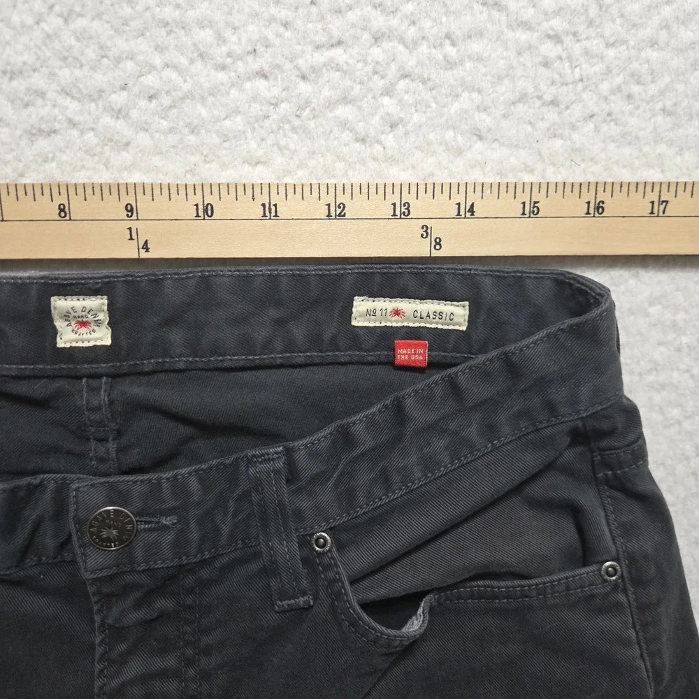 Agave Denim Classic No. 11 Jeans Mens 32x34 Black‎ Straight Stretch Made In USA
